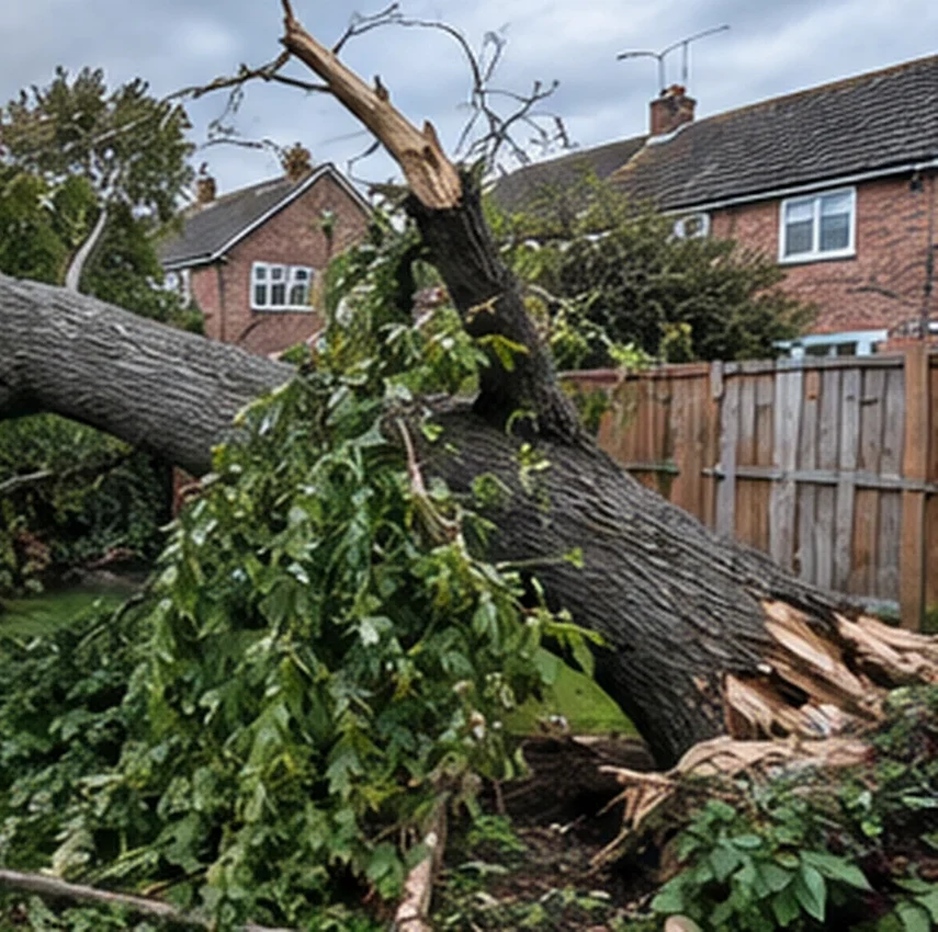 Illustration of fallen trees